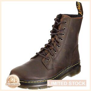 Leather Ankle Boots Unisex Combat Style Classic Retro Chunky Sole